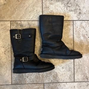 UGG black buckled boots